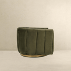 Cosey Green Channel Tufted Velvet Swivel Chair (3 Colors)