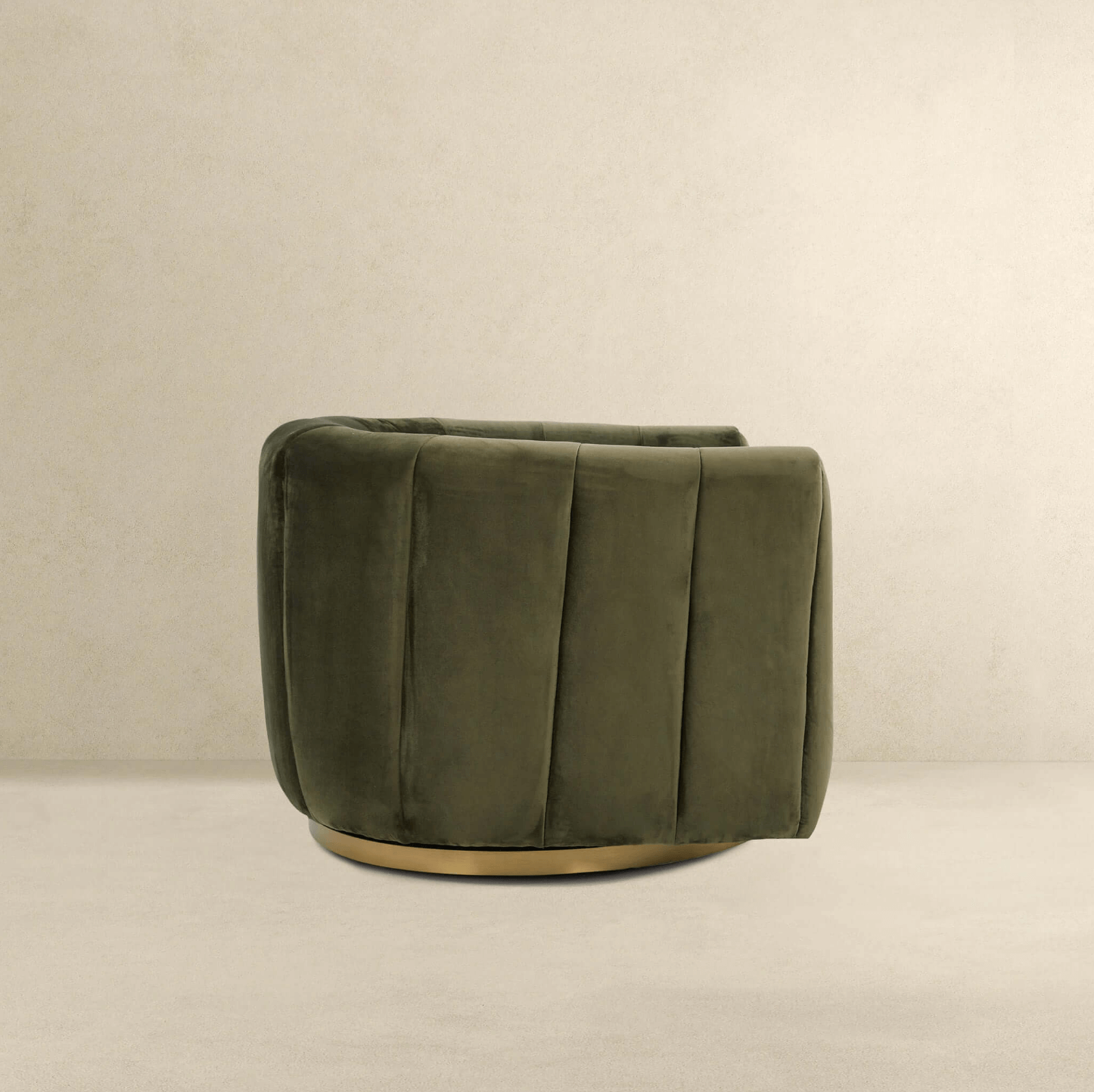 Cosey Green Channel Tufted Velvet Swivel Chair (3 Colors)