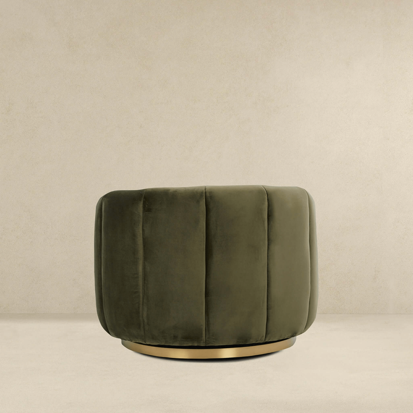 Cosey Green Channel Tufted Velvet Swivel Chair (3 Colors)