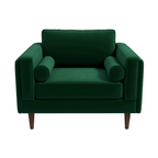 Amber MCM Velvet Accent Lounge Chair