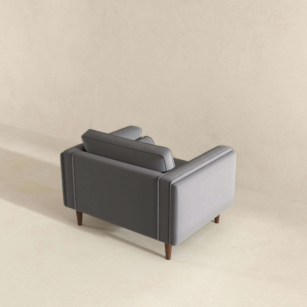 Amber MCM Velvet Accent Lounge Chair