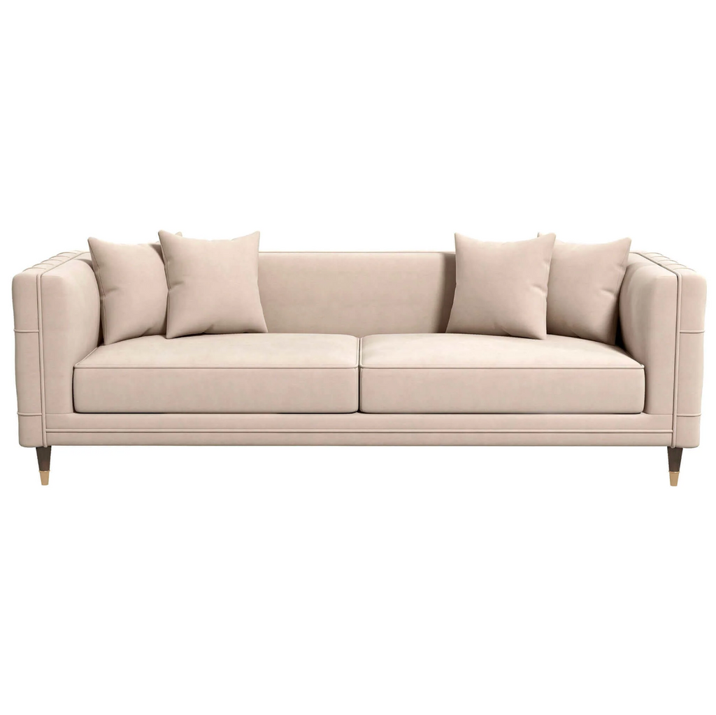 Edward Midcentury Tufted Velvet Upholstered Sofa 90L