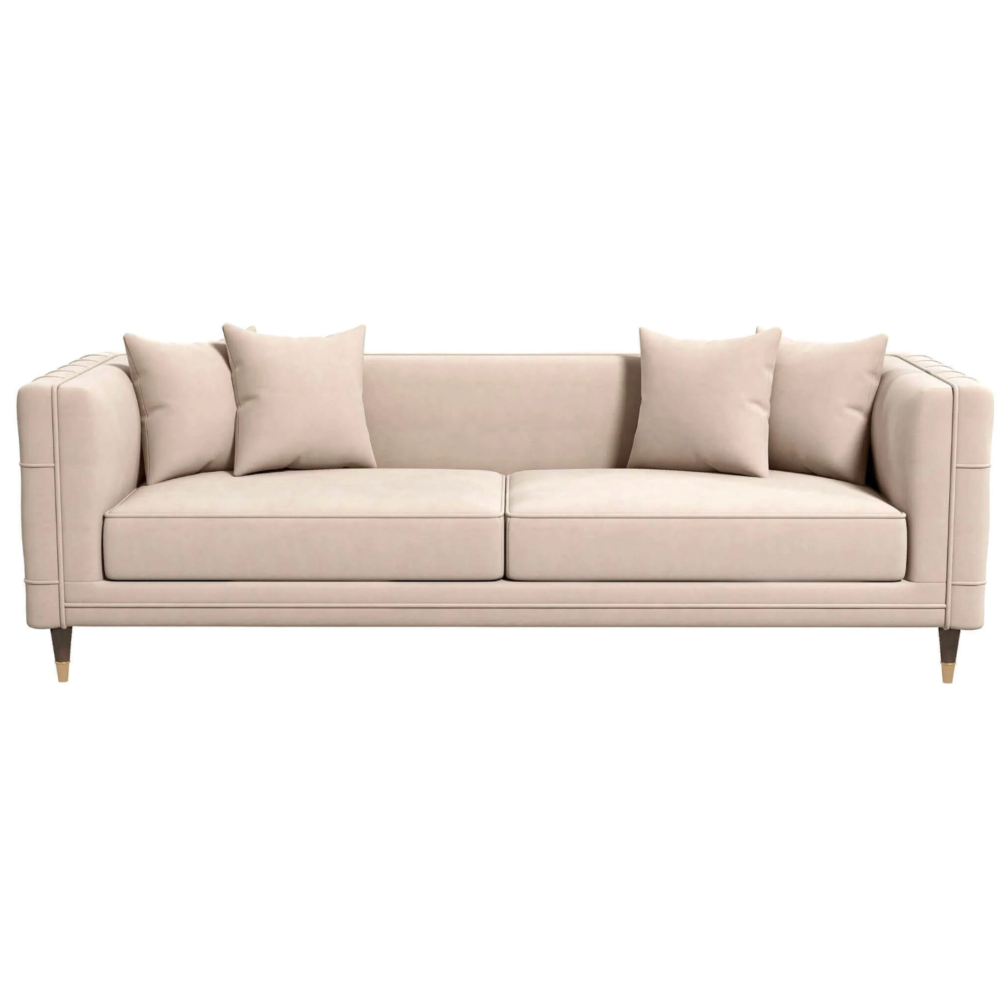 Edward Midcentury Tufted Velvet Upholstered Sofa 90L