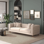 Edward Midcentury Tufted Velvet Upholstered Sofa 90L