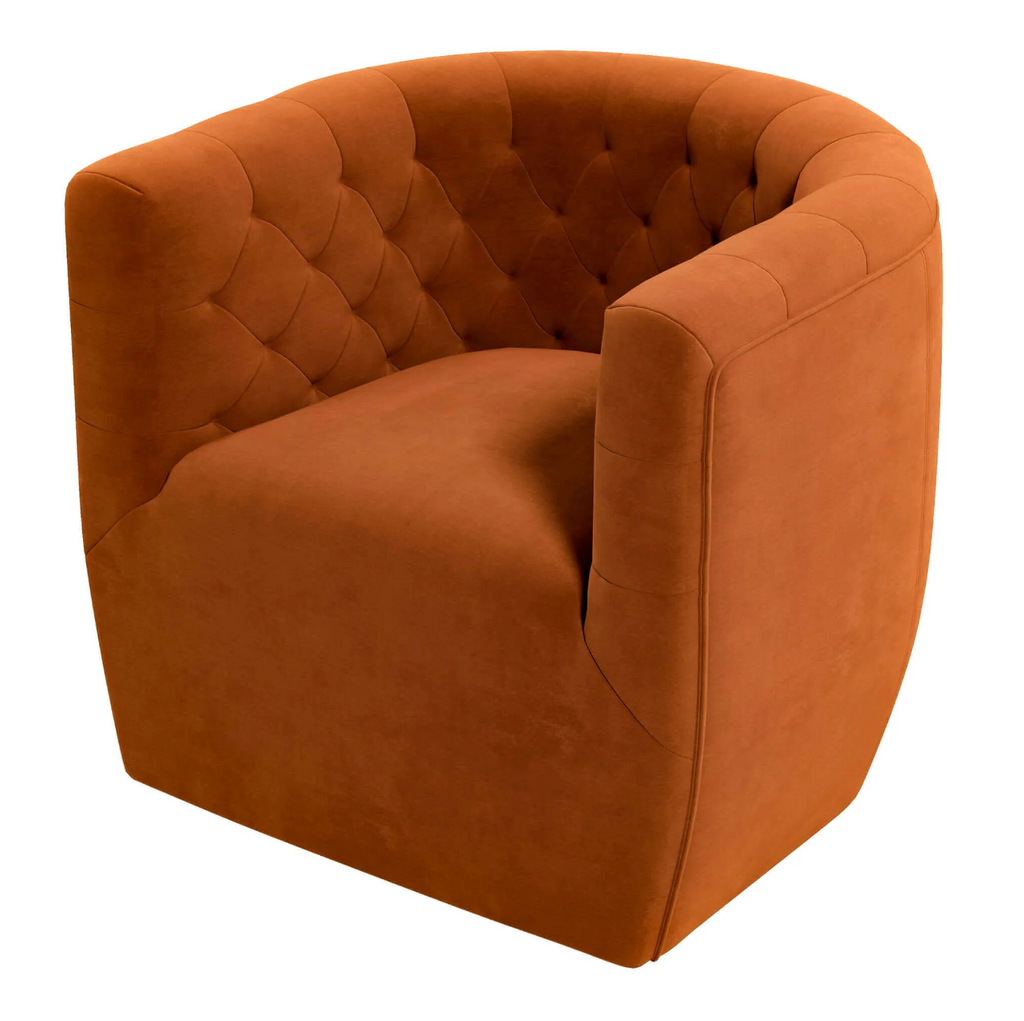 Delaney Tufted Accent Barrel Swivel Chair (6 Colors)