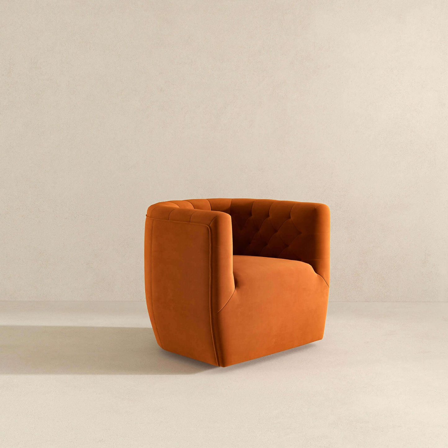 Delaney Tufted Accent Barrel Swivel Chair (6 Colors)