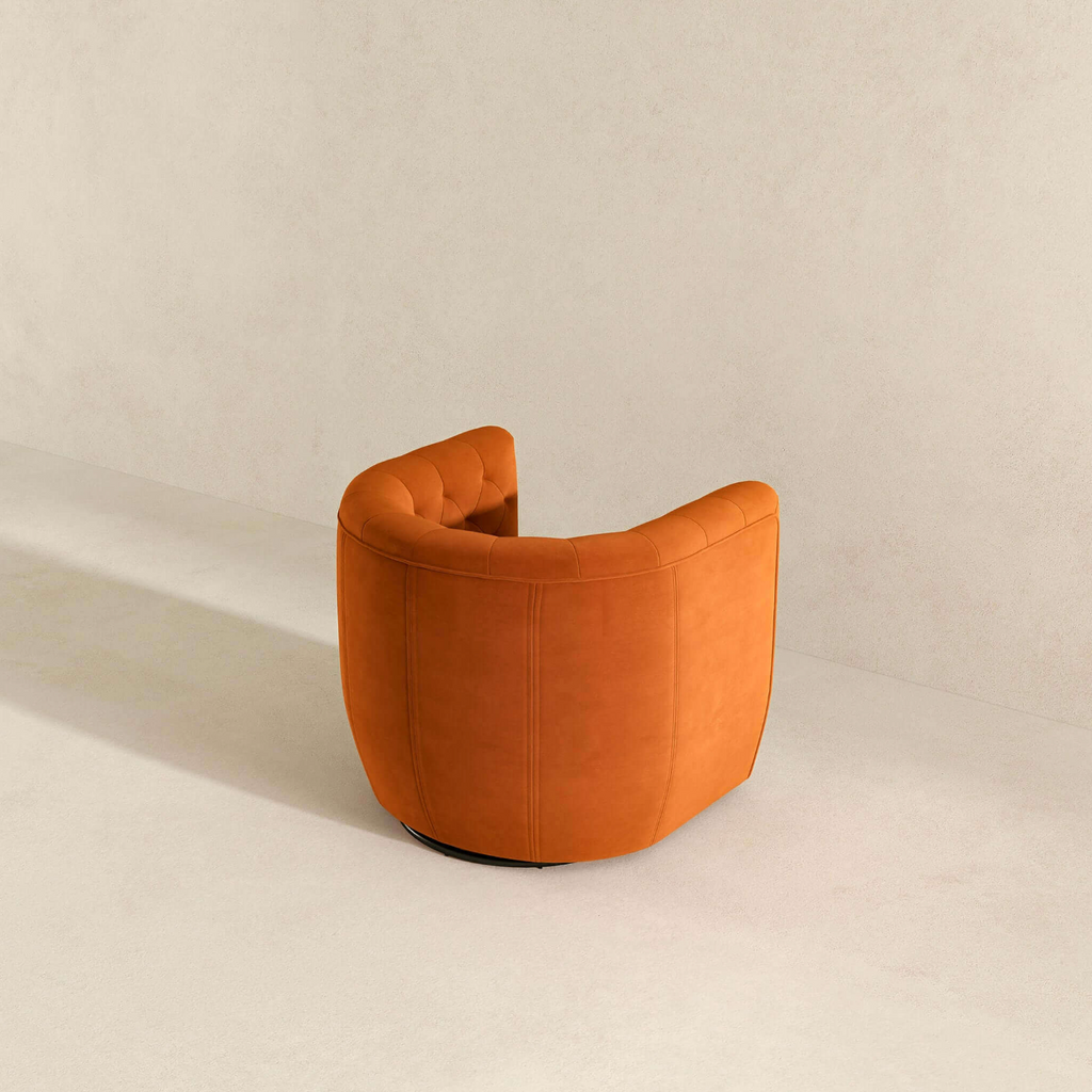Delaney Tufted Accent Barrel Swivel Chair (6 Colors)