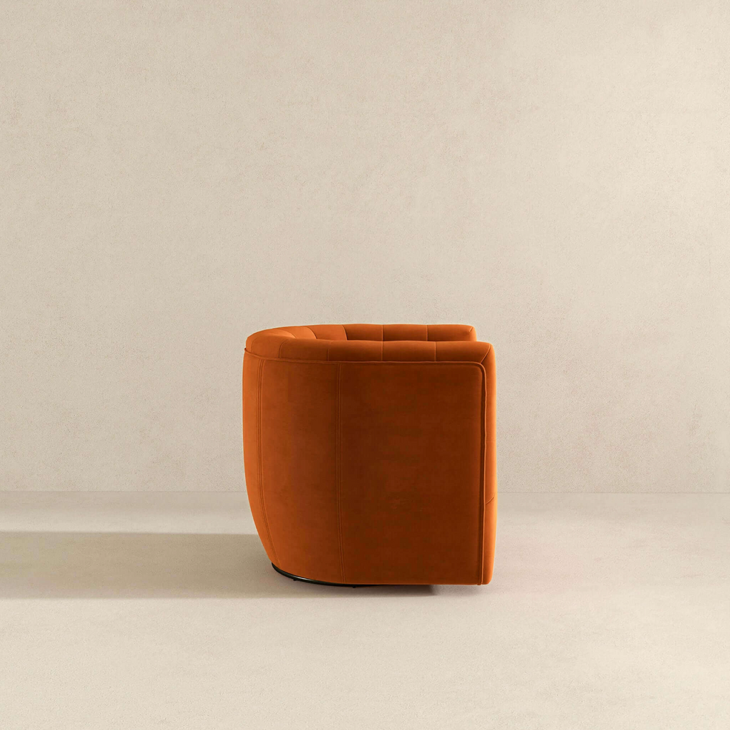Delaney Tufted Accent Barrel Swivel Chair (6 Colors)
