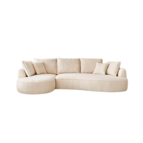 Curvy Left-Facing Chaise Sofa Sectional 123 (2 Colors)