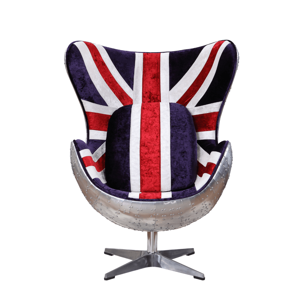 Brancaster Industrial Retro Aluminum Swivel Accent Chair
