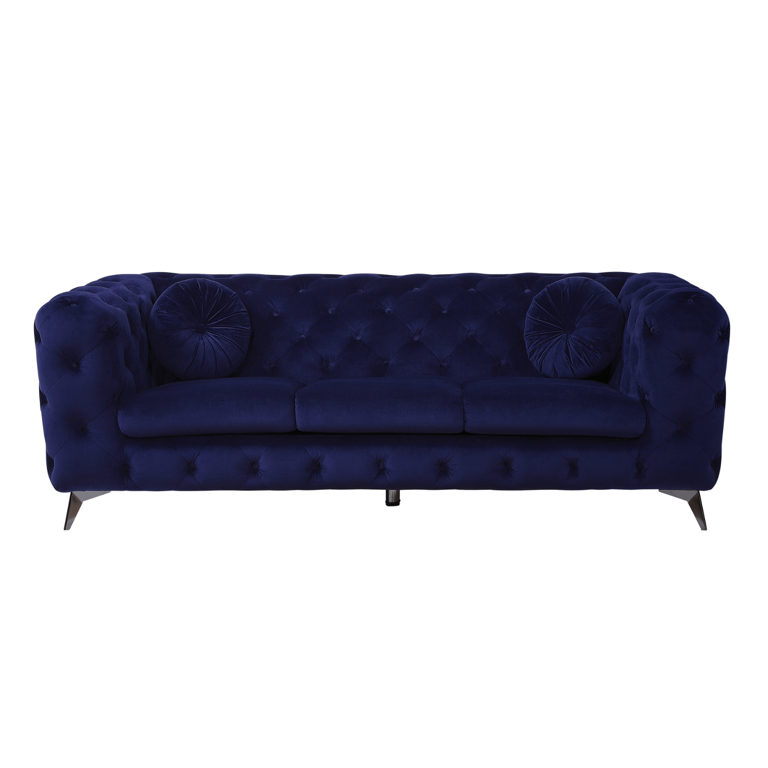 Atronia Luxe Deco Blue Velvet Sofa 90L