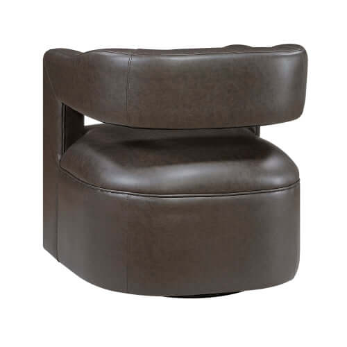 MCM Accent Faux Leather Swivel Chair (2 Colors)