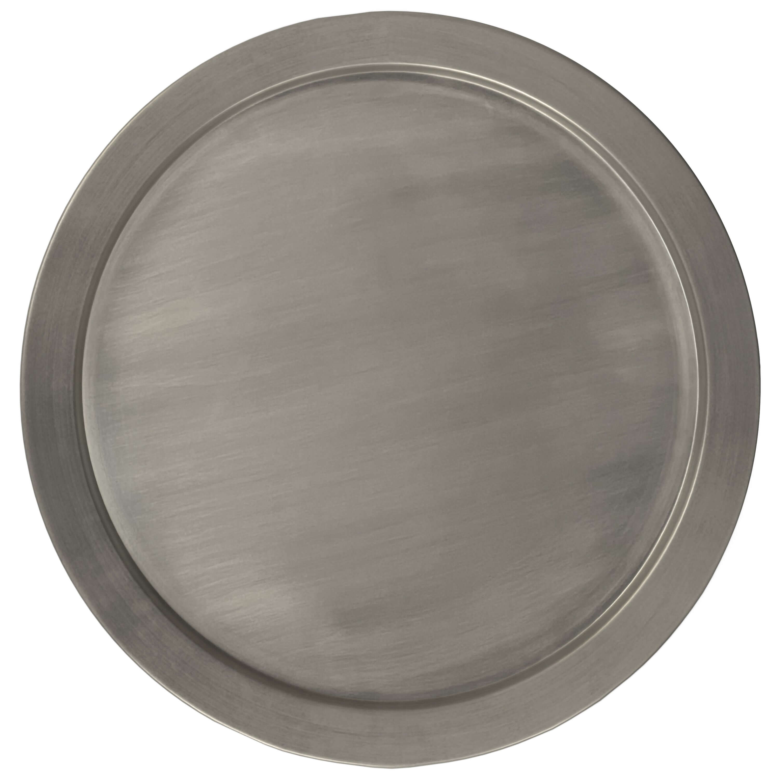 Corbin Cylindrical Antique Silver Side Table 16'