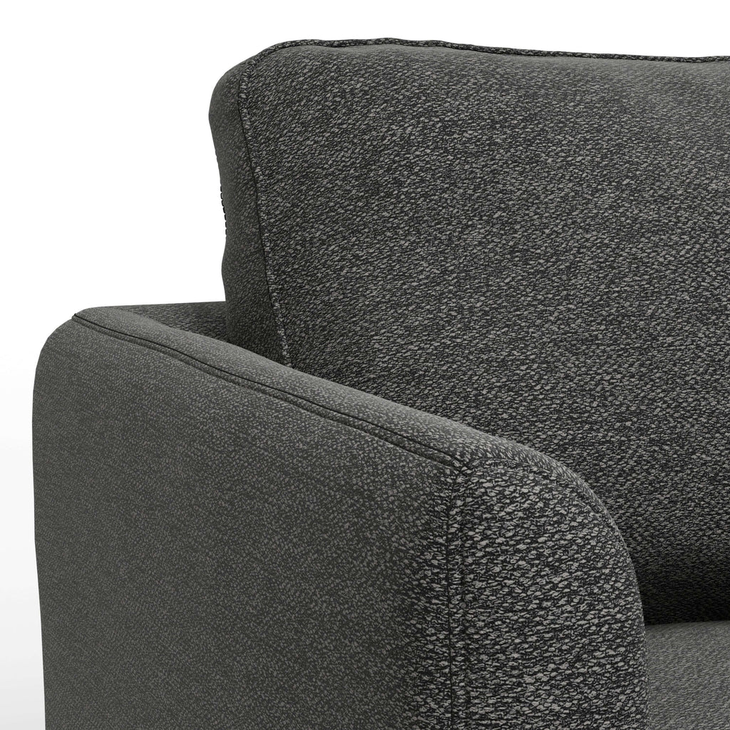 Livingston MCM Gray Fabric Sofa Loveseat 76W