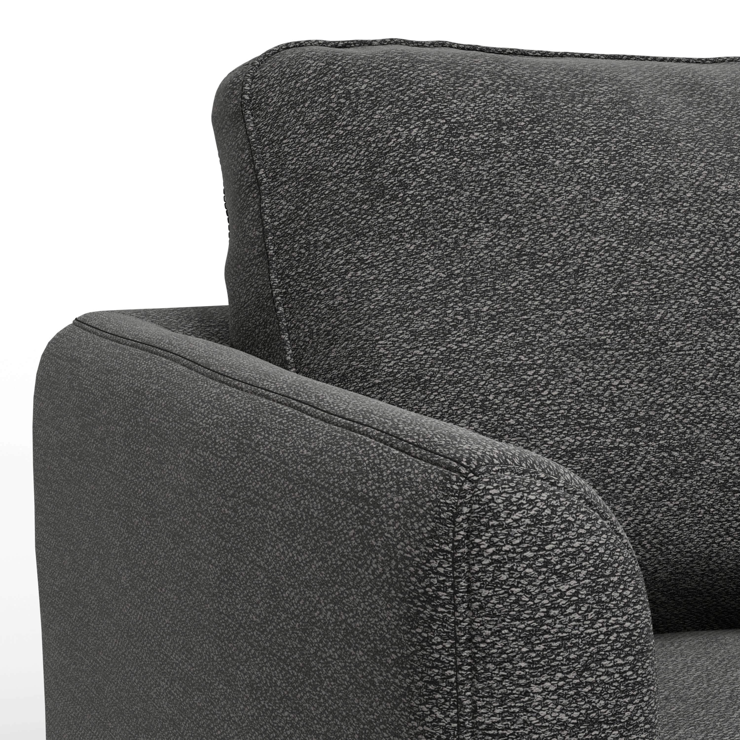 Livingston MCM Gray Fabric Sofa Loveseat 76W