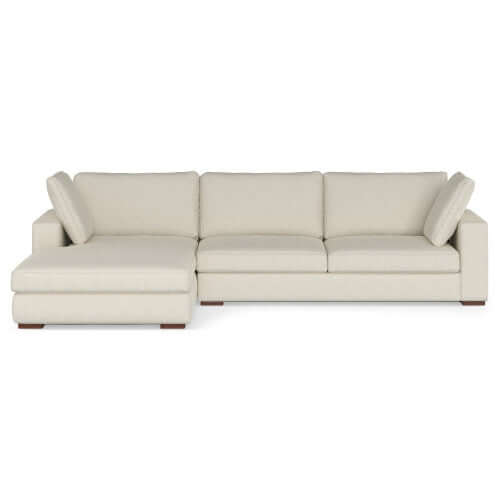 Charlie Modern Deep Seat Sectional Chaise Sofa 122 (2 Colors)