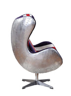 Brancaster Industrial Retro Aluminum Swivel Accent Chair