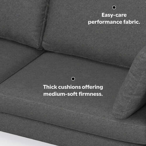 Ava MCM Cream Symmetrical Corner Sofa Sectional 102 (2 Colors)