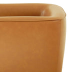 Callan Faux Tan Leather Swivel Chair