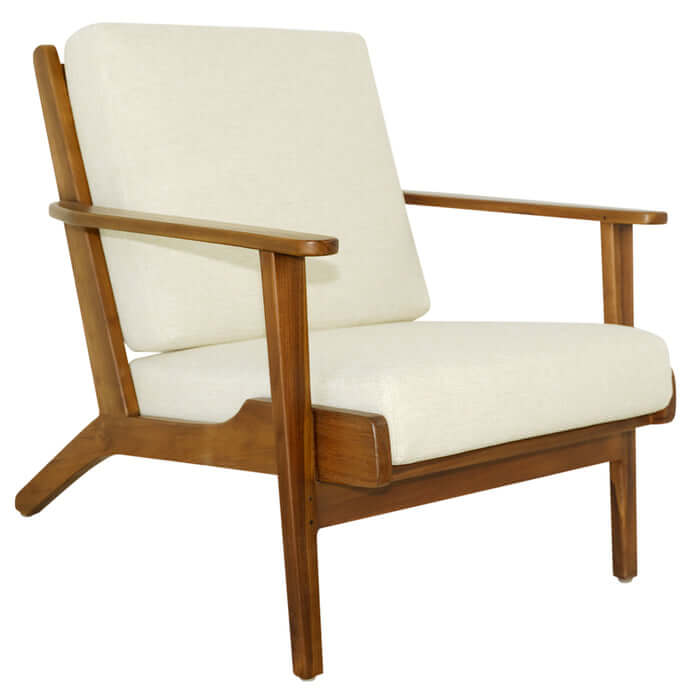 Connor Solid Wood Linen Upholstery Armchair (4 Colors)