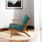 Connor Solid Wood Linen Upholstery Armchair (4 Colors)