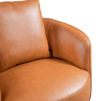 Dylan Cognac Faux Leather Swivel Chair