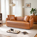 Dylan Modern Cognac PU Leather Sofa 85