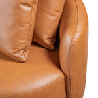 Dylan Modern Cognac PU Leather Sofa 85