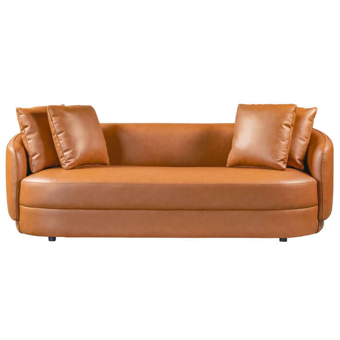 Dylan Modern Cognac PU Leather Sofa 85