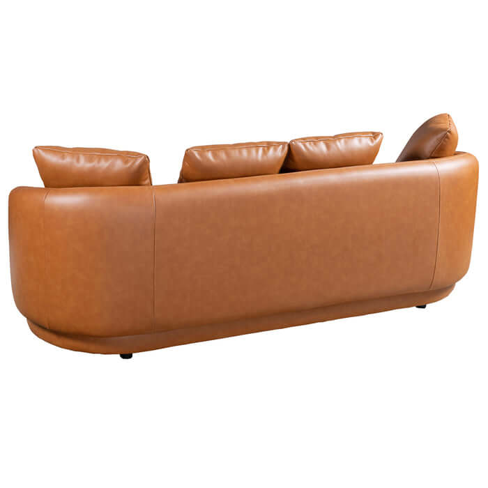 Dylan Modern Cognac PU Leather Sofa 85