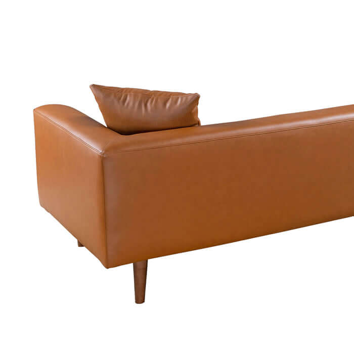Elwood MCM Cognac Brown PU Leather Sofa 86