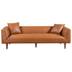 Elwood MCM Cognac Brown PU Leather Sofa 86