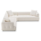 Kaynes L Shape Ivory Boucle Sectional Corner Sofa 120