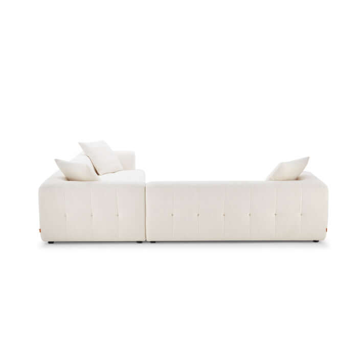 Kaynes L Shape Ivory Boucle Sectional Corner Sofa 120