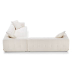 Kaynes L Shape Ivory Boucle Sectional Corner Sofa 120