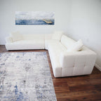 Kaynes L Shape Ivory Boucle Sectional Corner Sofa 120
