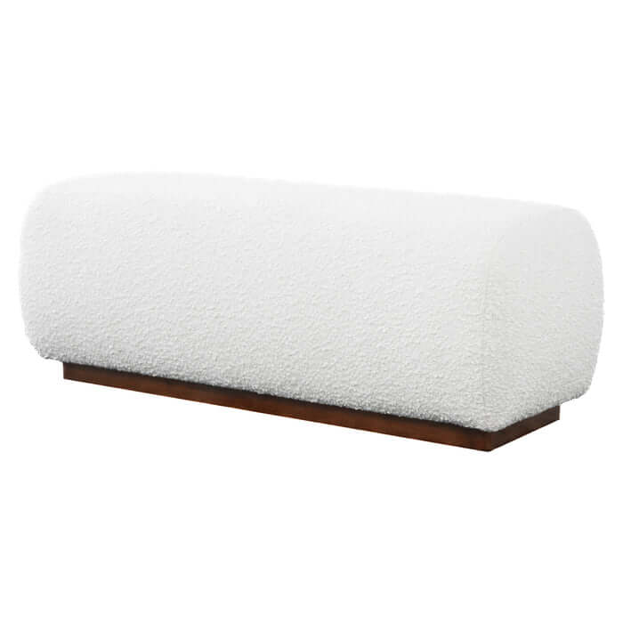 Kelvin Ivory Boucle Ottoman Bench 47