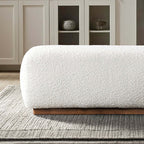 Kelvin Ivory Boucle Ottoman Bench 47