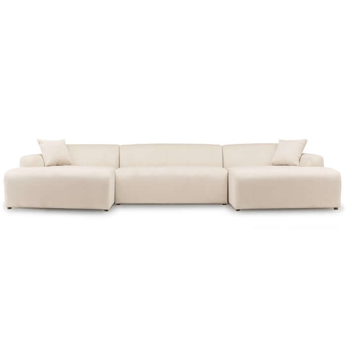 Mar Corduroy U-Shape Dual Chaise Sectional Sofa 149