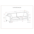 Ava MCM Performance Fabric Sofa 90L (2 Colors)