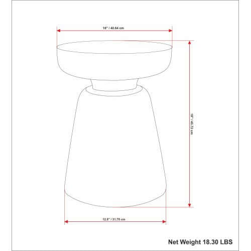 Robbie Wood Accent End Table 16'W (2 Colors)