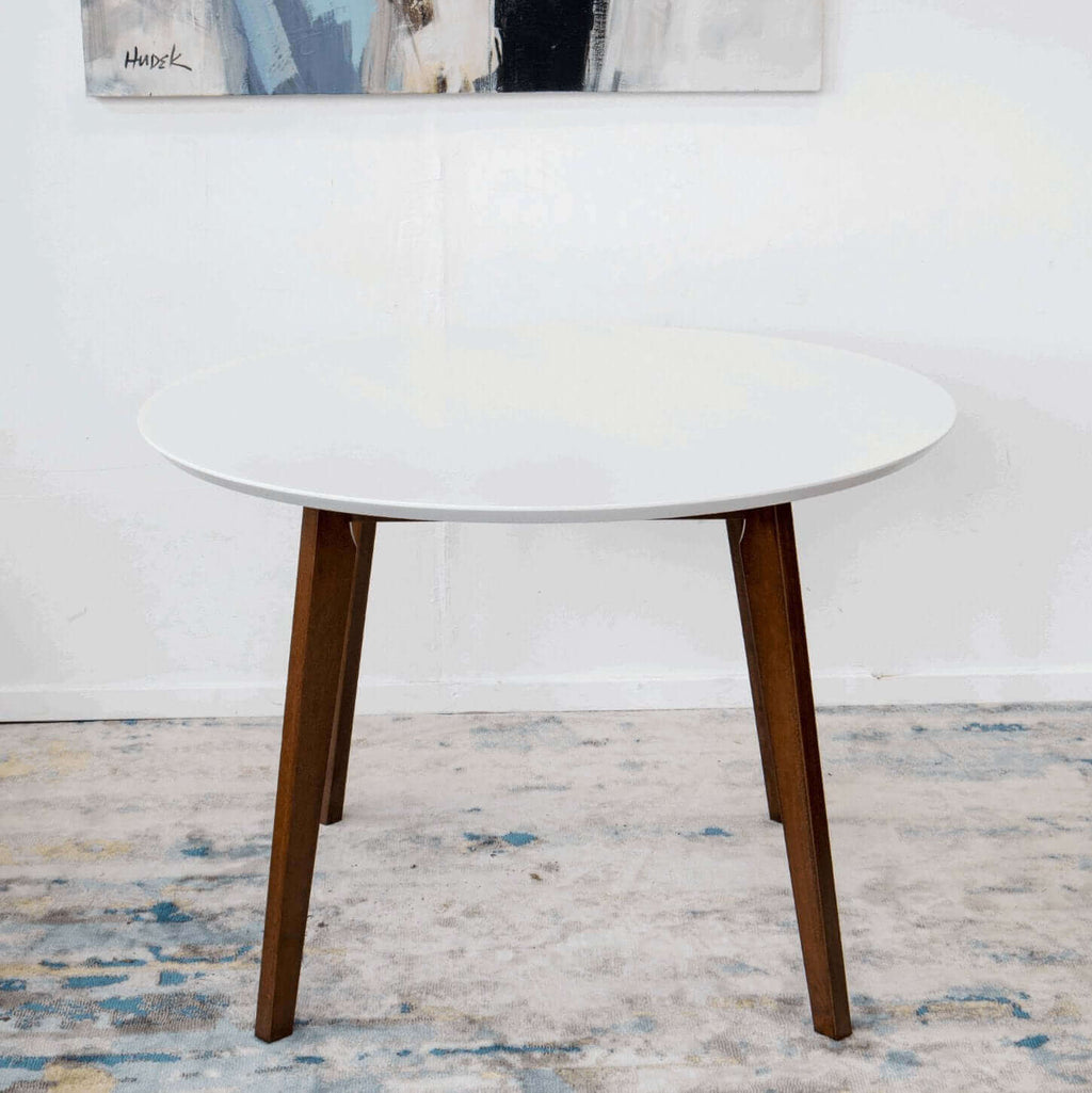 Alina MCM Round Walnut Wood Dining Table 43 (2 Colors)