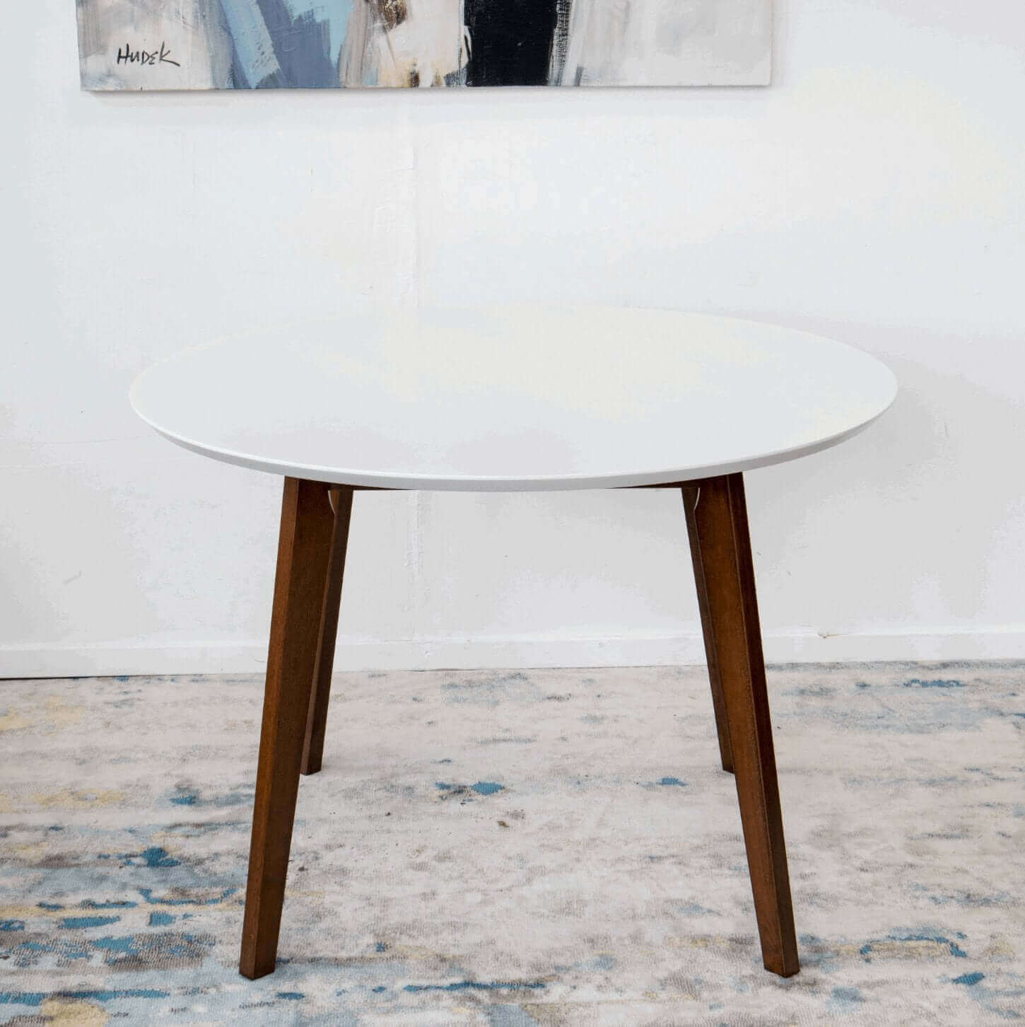 Alina MCM Round Walnut Wood Dining Table 43 (2 Colors)