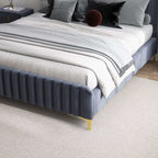 Bethany Tufted Velvet Upholstered Bed Platform (3 Colors)