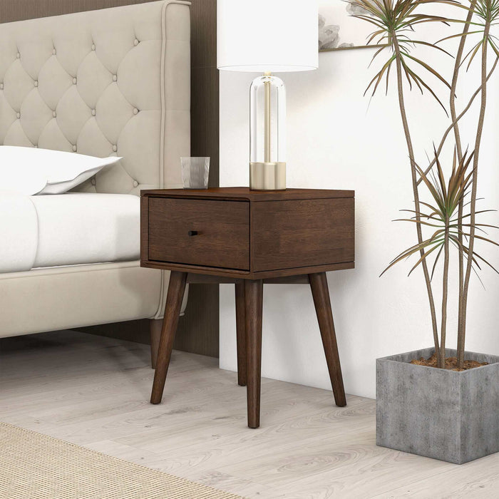 Avery Solid Wood Nightstand with Drawer