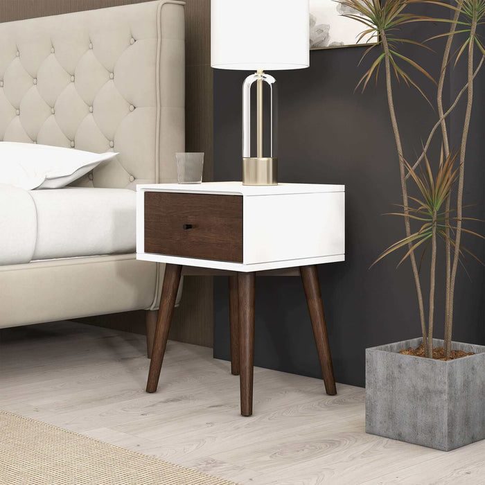 Avery Solid Wood Nightstand with Drawer