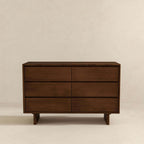 Dubrovnik Walnut Wood Six-Drawer Storage Dresser (47)
