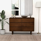 Dubrovnik Walnut Wood Six-Drawer Storage Dresser (47)