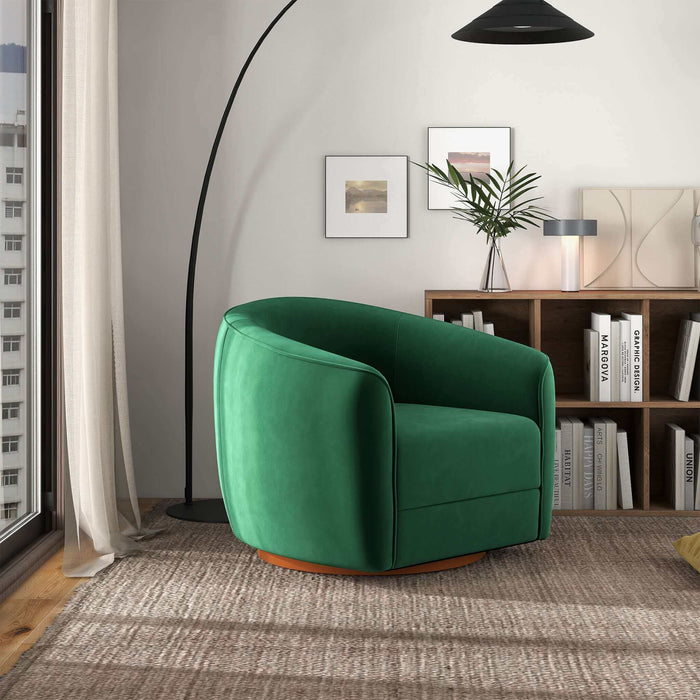 Elise Swivel Barrel Accent Chair