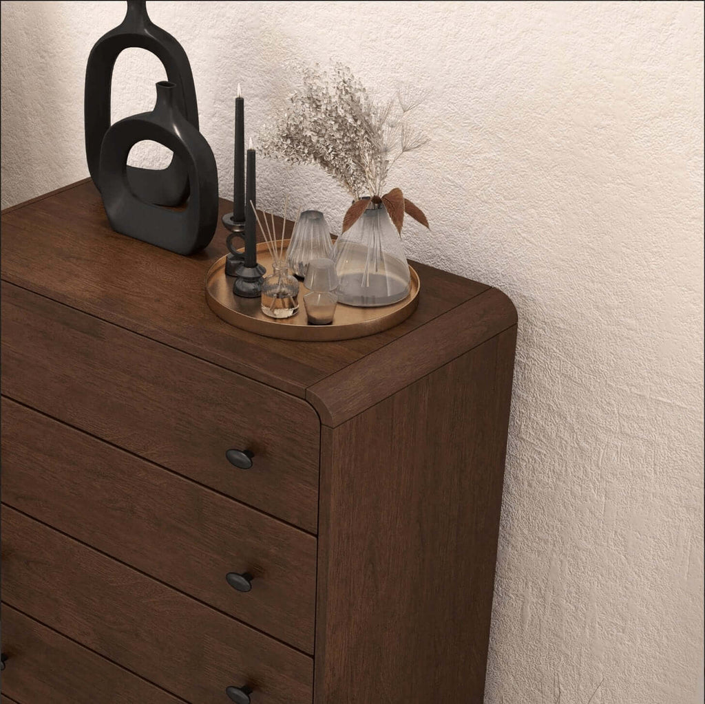 Alexa MCM Solid Wood Walnut Storage Dresser (2 Sizes)